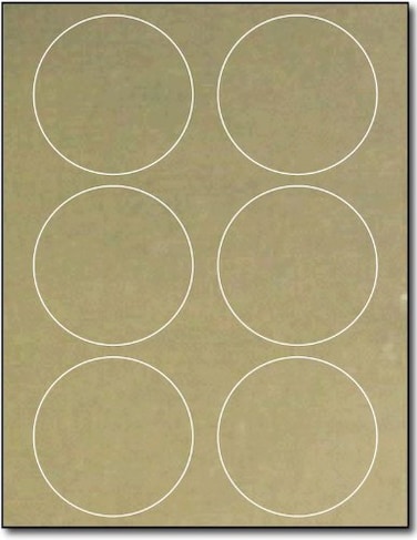 Desktop Publishing 3 13 Round Gold Foil Labels for Laser Printers 10 Sheets 60 Labels