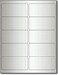 Desktop Publishing 4 x 2 Silver Foil Labels for Laser Printers 10 Sheets 100 Labels