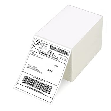 MPRT 4x6 Thermal Labels Fanfold Direct Thermal Shipping Labels Perforated White Lable Paper 1 Stacks 1000 Labels Compatible with Zebra Rollo MUNBYN iDRPT Printers