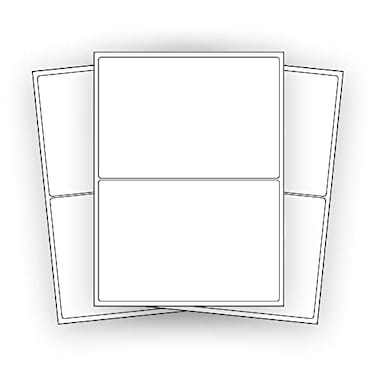 EcoSwift 50 Half Sheet Shipping Mailing Labels 85 x 55 inches Self Adhesive Blank White for Ebay PayPal USPS FedEx UPS Laser Inkjet Printer