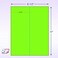 NextDayLabels 812 x 11 Neon Color High Light Fluorescent Labels for Laser Inkjet Printer Green Fluorescent 414 x 11 2 Per Page 50 Labels