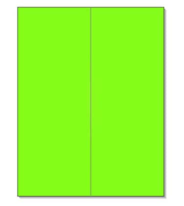 NextDayLabels 812 x 11 Neon Color High Light Fluorescent Labels for Laser Inkjet Printer Green Fluorescent 414 x 11 2 Per Page 50 Labels