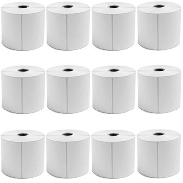 9527 Product 4x6 Direct Thermal Shipping Labels for Zebra 2844 ZP450 ZP500 ZP505Blank450 LabelsRoll 1 Core 12 Rolls