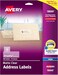 Avery Easy Peel Mailing Labels for Ink Jet Printers 1 x 258 Inches Clear Pack of 300 18660 2PACK