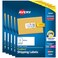 Avery Printable Shipping Labels with Sure Feed 2 x 4 Customizable Stickers White 500 Blank Mailing Labels Great for Mailing Shipping and More 5Pack of 18163