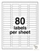 BESTeck White Laser Inkjet 175x05 Return Address Mailing FBA Labels 80UP 80 Labels Per Sheet 100 Sheets