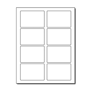 Desktop Publishing Blank Printable Adhesive Name Tag Stickers 3 38 x 2 13 InkjetLaser Compatible 8 per Sheet 10 Sheets 80 Total Adhesive Name Tag Labels White Matte Finish