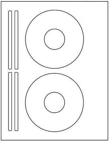 BESTeck CDDVD Labels Brand Compatible 5931 Size Laser and Ink Jet Compatible Bright White Matte Finish 100 Sheets200 Labels