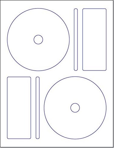 NextDayLabels CDDVD Matte Finish White LaserInkJet Labels 50 Sheets 100 Labels