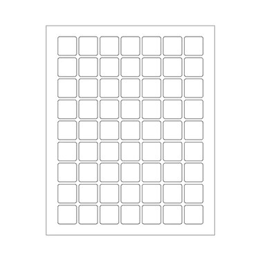 ChromaLabel 1 x 1 Inch Printable Labels White Custom Stickers Printable Sticker Paper Permanent Adhesive Label Sheets 63 Label Sticker per Sheet