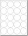Desktop Publishing Circular Glossy Labels White Adhesive Stickers Printable with InkjetLaser Printers 2 Round