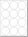 Desktop Publishing Supplies Circular Glossy Labels White Adhesive Stickers Printable with InkjetLaser Printers 25 Round 10 Sheets Per Pack