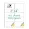 EastCrane 2 x 4 Mailing Labels1500 Shipping Labels150 SheetsPrintable White Address Labels for LaserInkjet PrinterPermanent Adhesive Sticker Labels