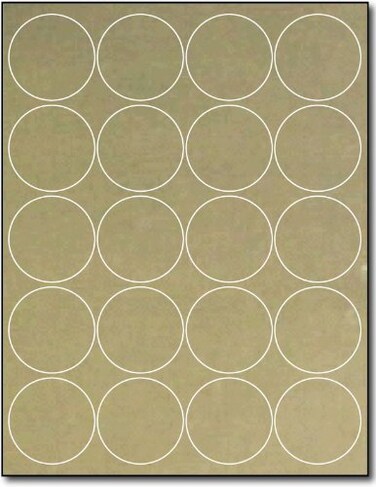 Desktop Publishing Gold Foil 2 Round Labels for Laser Printers 10 Sheets 200 Labels