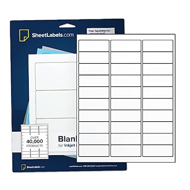 Sheet Labels Mailing Address Labels from SheetLabelscom 1 x 258 Laser or Inkjet Printable 30Up FBA Labels Easy to Peel 750 Labels 25 Sheets