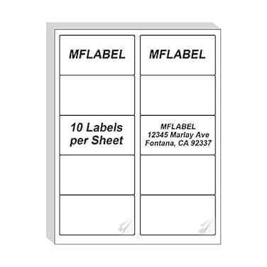 MFLABEL 2x4 Shipping Labels 1000 Premium Matte White Address Labels for FBA Laser Inkjet Printers 100 Sheets 10Sht Free Fragile Stickers