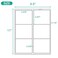 MFLABEL 313 x 4 FBA Shipping Labels 6UP on 85x11 Sheet 50 Sheets 300 Labels Easy to Peel PopOut Design for Laser Inkjet Printers Address Labels for Amazon FBA UPS FedEx