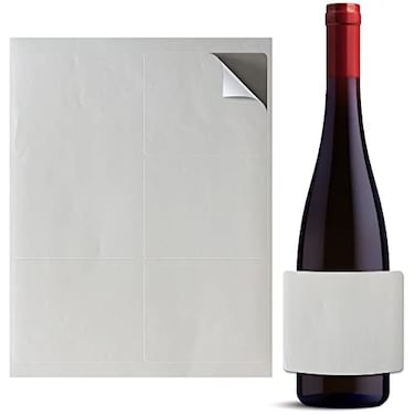MR-LABEL MrLabel 4 x 313 Waterproof Matte White Wine Label for Inkjet Laser Printer for 750ml Wine Bottle TearResistant for Homemade WineWedding 25 SheetsTotal 150 Labels