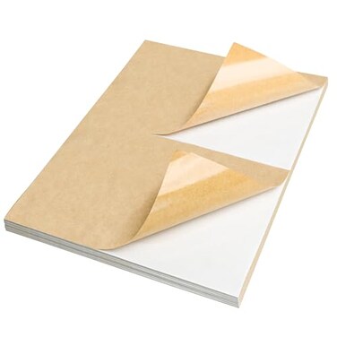 NATURALABEL Half Sheet Kraft Shipping Labels for Laser Inkjet Printers 2 per Page SelfAdhesive Mailing Labels Matte 200 Count 85 x 55