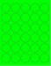 NextDayLabels Pack of 25 Sheets 812 x 11 Fluorescent Labels for Laser Inkjet Printer Green Fluorescent 15 Round 30 per Page 750 Labels