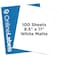 Online Labels OnlineLabels 85 x 11 Full Sheet Sticker Paper Permanent Adhesive White Matte Works With Cricut Silhouette for Inkjet Laser Printers Pack of 100 Sheets OL177WX