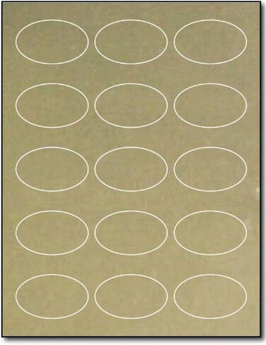 Desktop Publishing Oval Gold Foil Labels for Laser Printers 1 716 x 2 38 Oval 10 Sheets 150 Labels