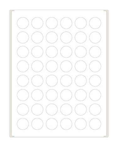 PACKZON 1 Inch Round Labels for LaserInkjet Printers Permanent Adhesive White Matte 1200 Labels25 Sheets