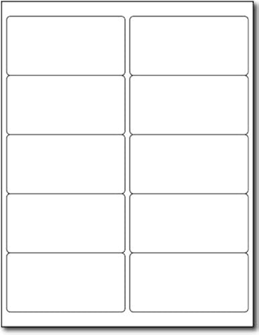 Desktop Publishing Photo Glossy 4 x 2 Labels for Inkjet Laser Printers 10 Sheets 100 Labels