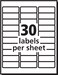 Pres-a-ply PRESaply Laser Address Labels 1 x 258 White 3000Box