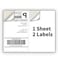 Coopaty Shipping Label 2 per Sheet 85 x 55 Mailing Labels for Laser and Inkjet Printers Half Page Self Adhesive Sticker Labels for Packages100 Sheets 200 Labels