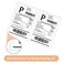 Immuson Shipping Labels with Rounded Corner 827 x 532 Inches Half Sheet Self Adhesive Shipping Address Labels for Laser and Inkjet Printer 200 Labels