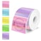 Yegawen Square Thermal Labels Stickers 2 x 2 Holographic Thermal Stickers Labels Glitter SelfAdhesive Direct Thermal Label for Small Business Holographic 5 Colors