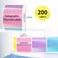 Yegawen Square Thermal Labels Stickers 2 x 2 Holographic Thermal Stickers Labels Glitter SelfAdhesive Direct Thermal Label for Small Business Holographic 5 Colors