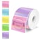 Yegawen Square Thermal Labels Stickers 2 x 2 Holographic Thermal Stickers Labels Glitter SelfAdhesive Direct Thermal Label for Small Business Holographic 5 Colors