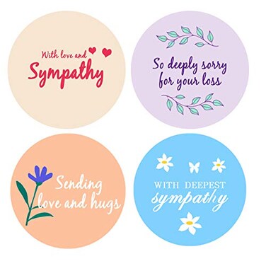 Besttile Sympathy StickersGreeting Condolence Labels for Envelope Packaging Bags Mailers and Handmade Products15 Inch504 Pcs Per Pack