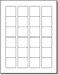 Desktop Publishing White Adhesive Sticky Labels 15 Square 24 per Page Matte Finish Printable with InkjetLaser 25 Sheets