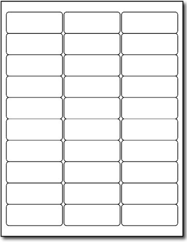 Desktop Publishing White Removable Labels Address Size 1 x 2 58 30 per Sheet for InkjetLaser Printers 25 Sheets 750 Labels