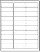 Desktop Publishing White Removable Labels Address Size 1 x 2 58 30 per Sheet for InkjetLaser Printers 25 Sheets 750 Labels