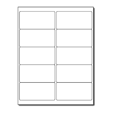 Desktop Publishing White Removable Labels Mailing Size 2 x 4 10 per Sheet for InkjetLaser Printers 25 Sheets 250 Labels