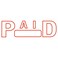 2000 PLUS 2000 Plus Green Line SelfInking Message Stamp Paid 80 Recycled 1 12 x 916 Impression Red Ink 098370