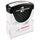 AccuStamp ACCUSTAMP2 035533 PreInked Shutter Stamp FAXED RedBlue Ink 1 Count