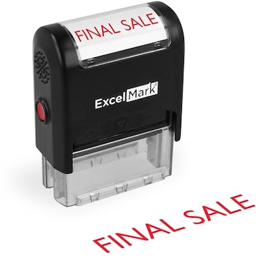 ExcelMark Final Sale Self Inking Rubber Stamp Red Ink A1539