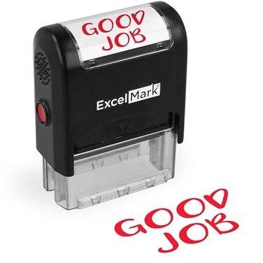 ExcelMark Good Job SelfInking Rubber Stamp A1539 Red Ink