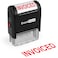 ExcelMark INVOICED Self Inking Rubber Stamp Red Ink