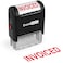ExcelMark INVOICED Self Inking Rubber Stamp Red Ink