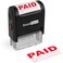 ExcelMark Paid with Check and Date SelfInking Rubber Stamp A1539 Red Ink