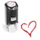 ExcelMark Valentines Day Rubber Stamp Heart Stamp Red Ink