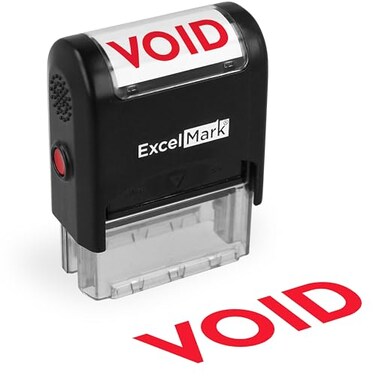 ExcelMark Void Stamp SelfInking Rubber Stamp Red Ink for Office Use Ideal for Efficient Document Management with Void Stamps Perfect for Professional Settings