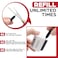 ExtraMark Identity Theft Protection Blockout Stamp Roller Stamp with Two Replacement Ink Tubes Red Unit