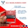 Vivid Stamp First Class Mail Self Inking Rubber Stamp Red Ink Large